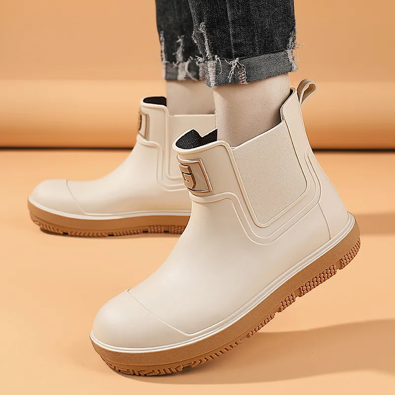 TAIHEYUAN Rain Boots Men Black/Black Red/Beige/Brown-11