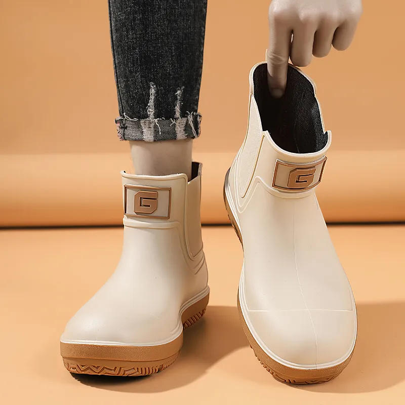 TAIHEYUAN Rain Boots Men Black/Black Red/Beige/Brown-10