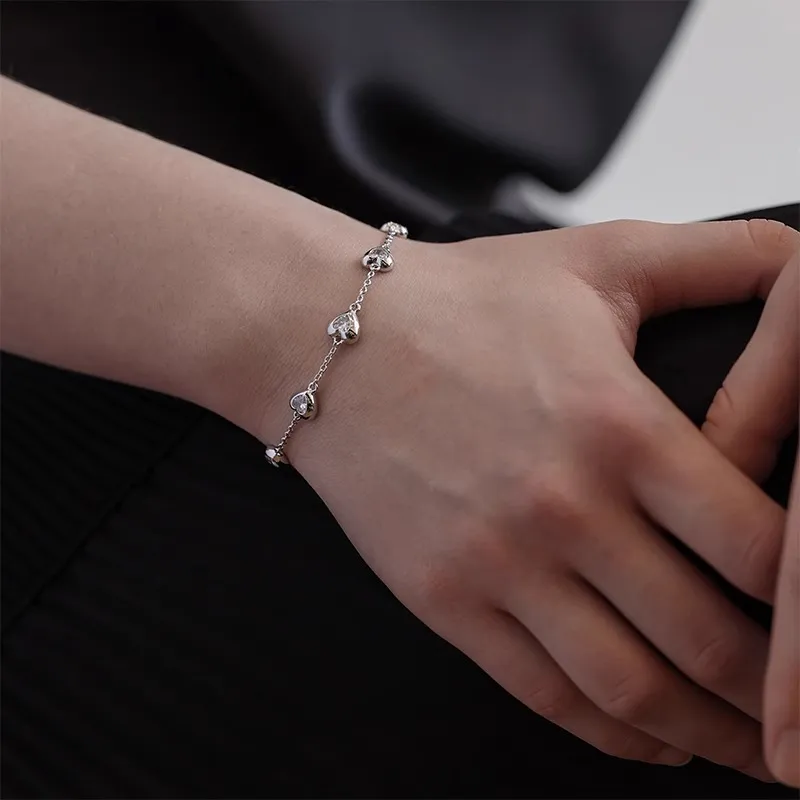 LELOUP Synthetic Cubic Zirconia Bracelets Women's Gold Silver-1