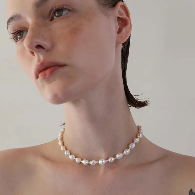 LELOUP Baroque Pearl Necklaces Women's White-1