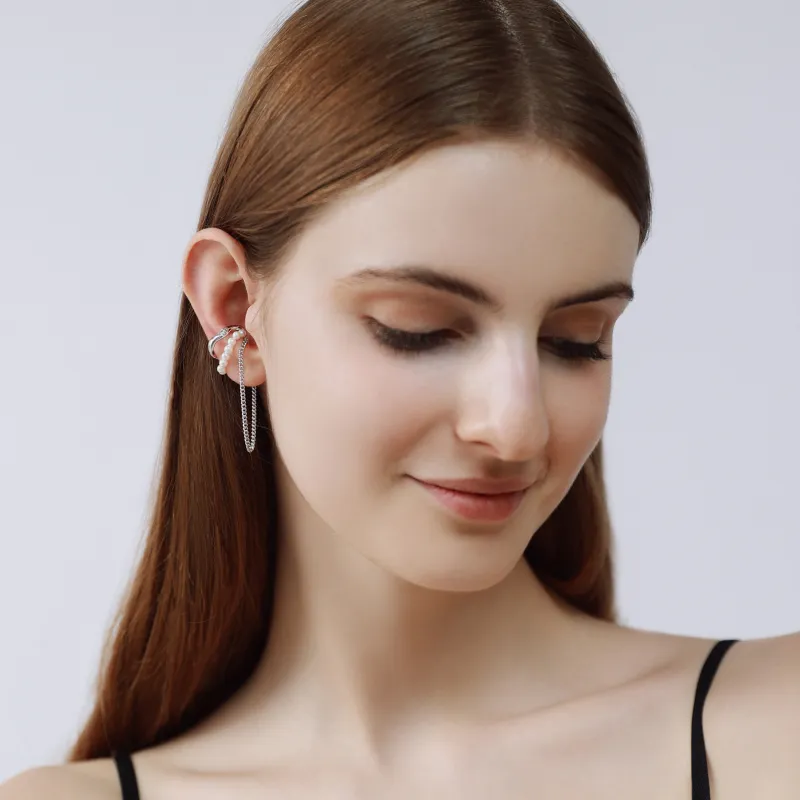 LELOUP Copper Clip On Earrings Women's Silver-7