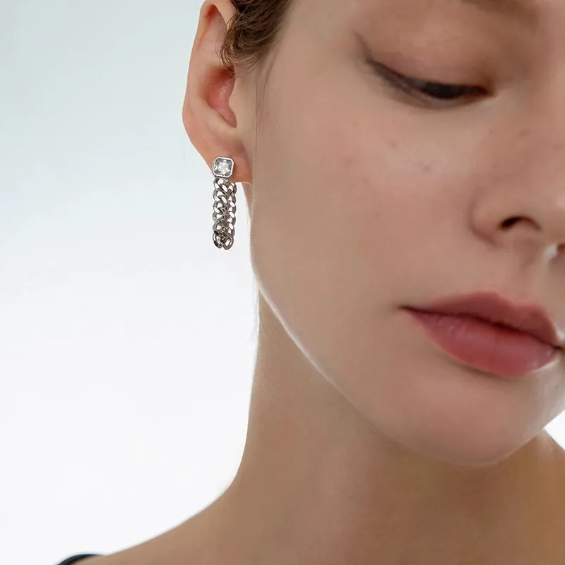 LELOUP Platinum Plated Copper Earrings Women's Silver-1