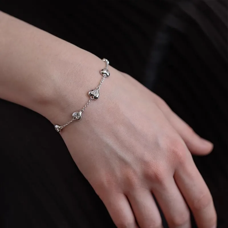 LELOUP Synthetic Cubic Zirconia Bracelets Women's Gold Silver-2