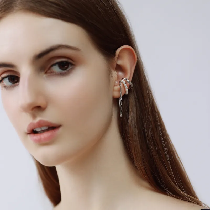 LELOUP Copper Clip On Earrings Women's Silver-3