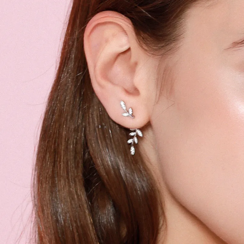 LELOUP Gold Plated Copper With Rhodium Stud Earrings Women's-2