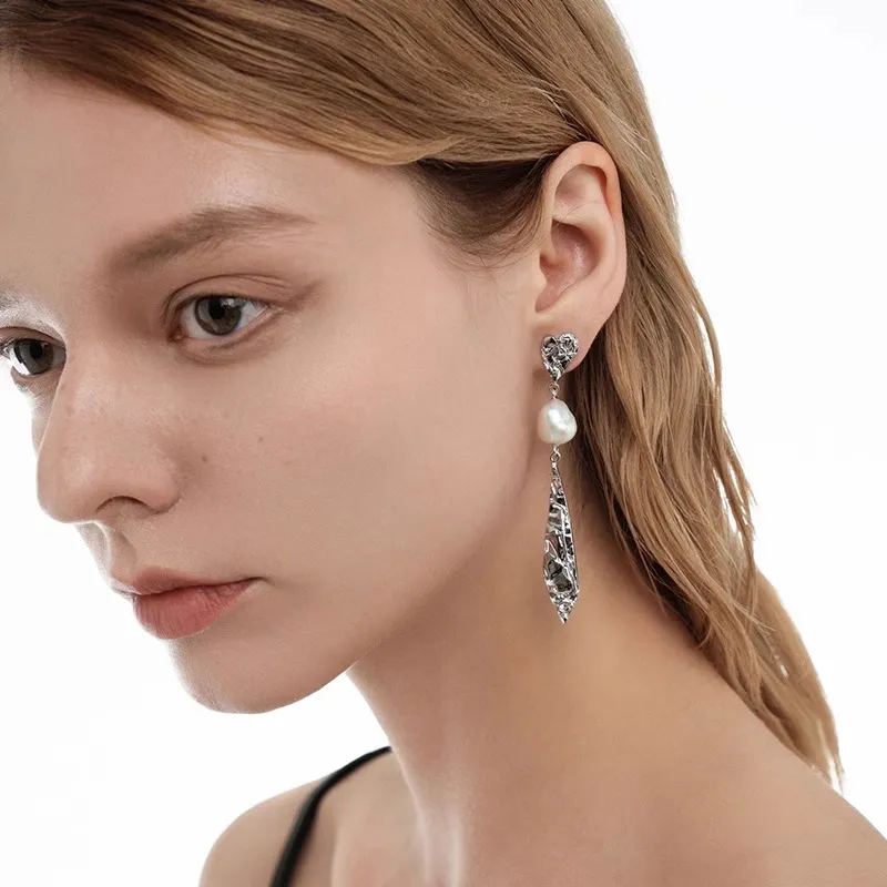 LELOUP Platinum Plated Copper Earrings Women's Silver-1