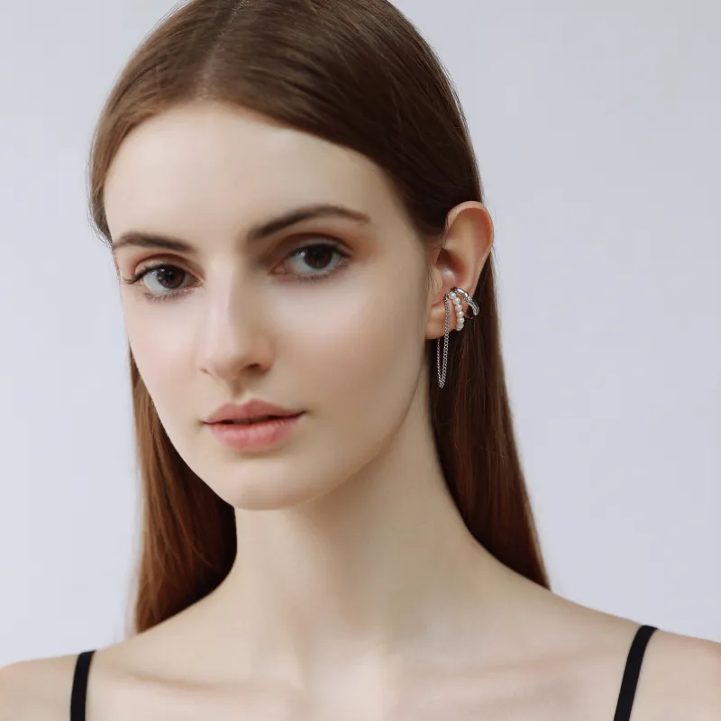 LELOUP Copper Clip On Earrings Women's Silver-4