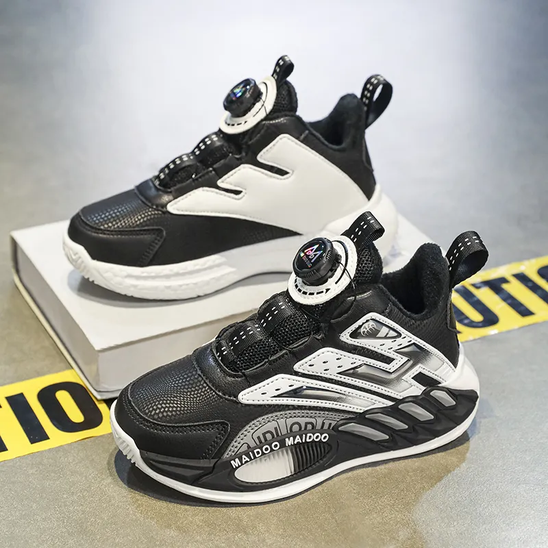 Wooden Rabbit Slip Resistant Thermal High Top Children's Basketball Shoes Kids'-1