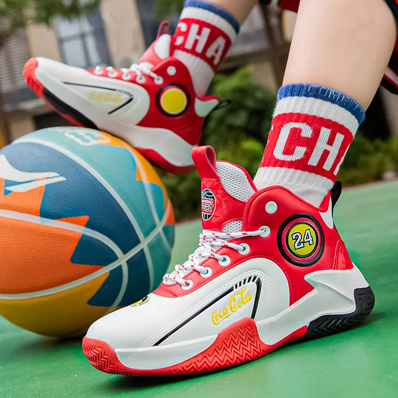 Wooden Rabbit Abrasion Resistant High Top Children's Basketball Shoes Kids'-13