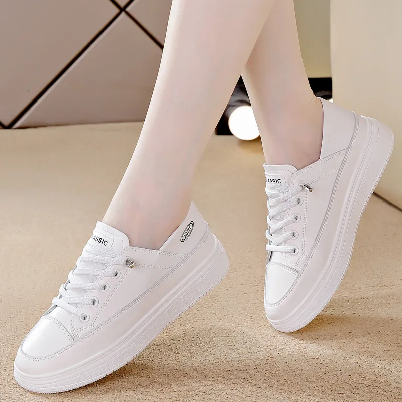 Wooden Rabbit Low Top Kids Lifestyle Shoes White Teenagers-4