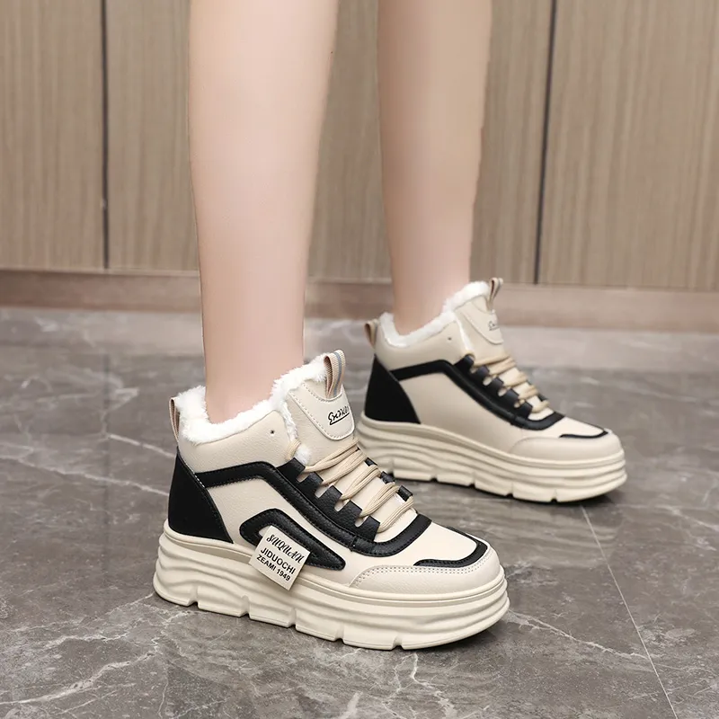 Wooden Rabbit Height Increasing High Top Kids' Skateboarding Shoes Teenagers-4