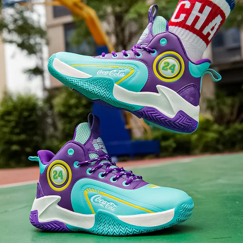 Wooden Rabbit Abrasion Resistant High Top Children's Basketball Shoes Kids'-8
