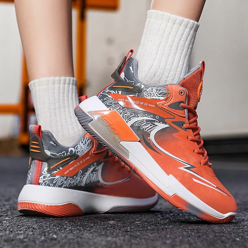 Wooden Rabbit Children's Basketball Shoes Teenagers-16