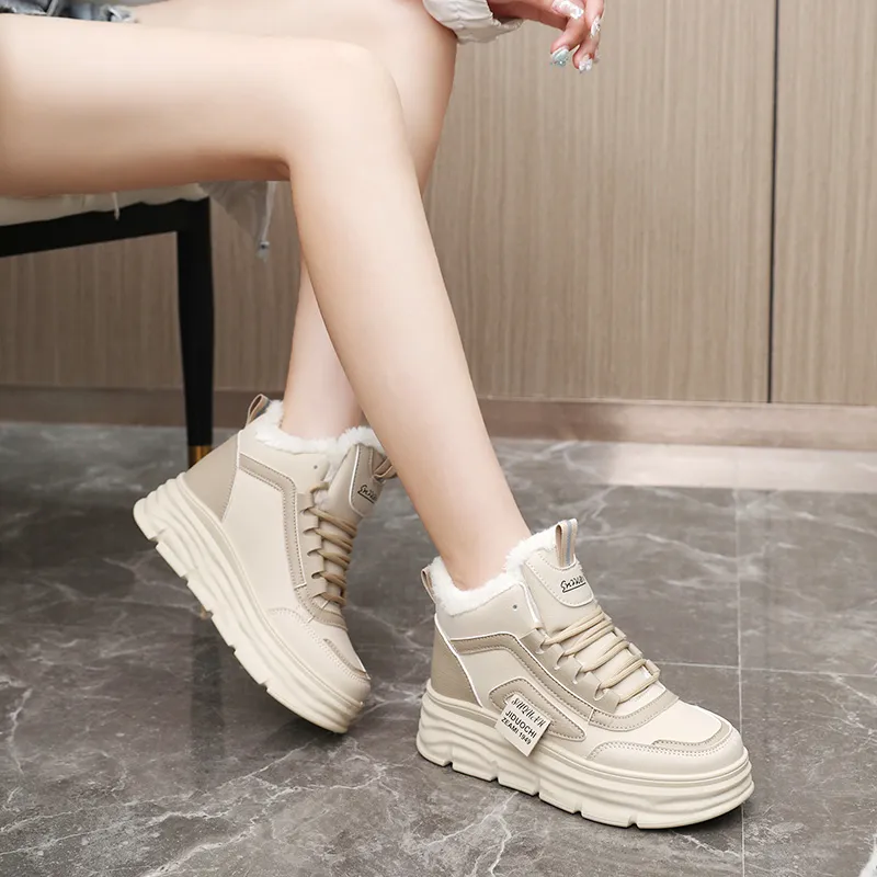 Wooden Rabbit Height Increasing High Top Kids' Skateboarding Shoes Teenagers-13