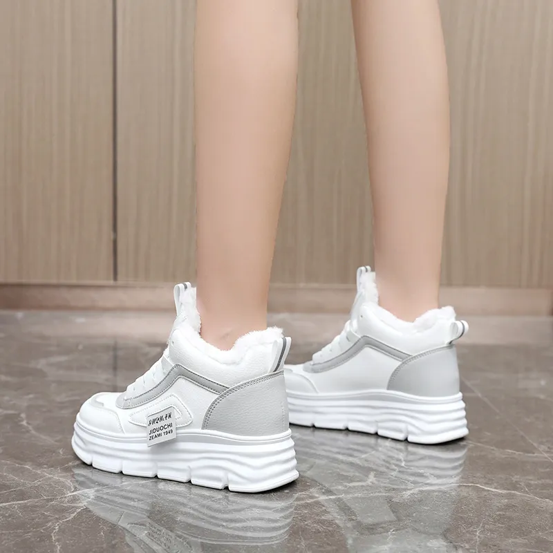 Wooden Rabbit Height Increasing High Top Kids' Skateboarding Shoes Teenagers-8