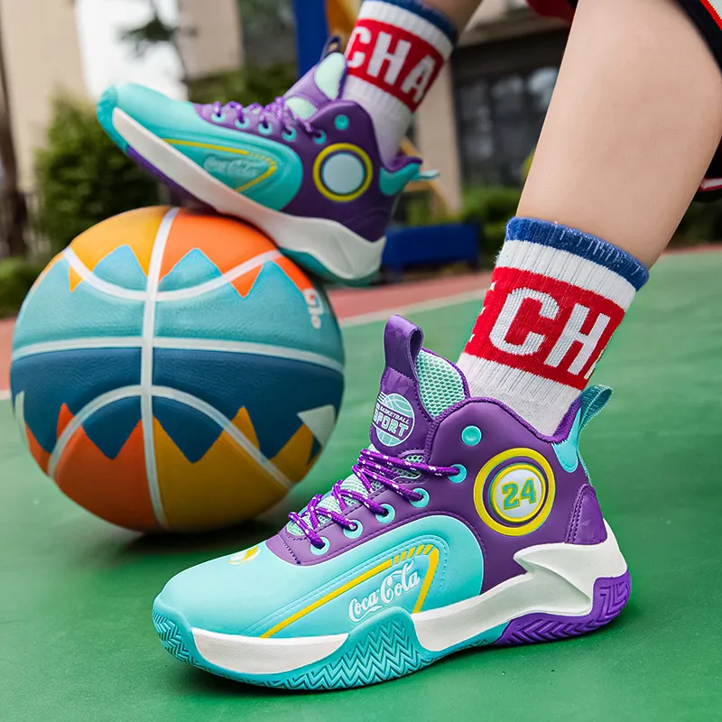 Wooden Rabbit Children's Basketball Shoes Kids'-4