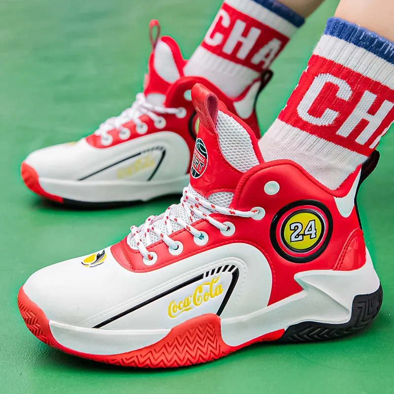 Wooden Rabbit Abrasion Resistant High Top Children's Basketball Shoes Kids'-12