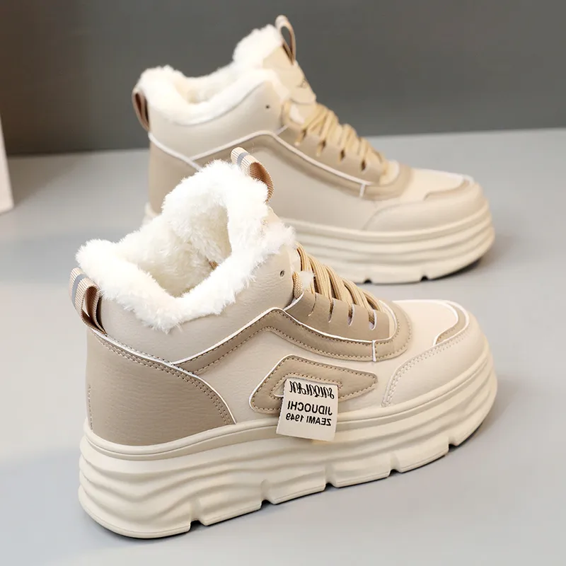 Wooden Rabbit Height Increasing High Top Kids' Skateboarding Shoes Teenagers-11