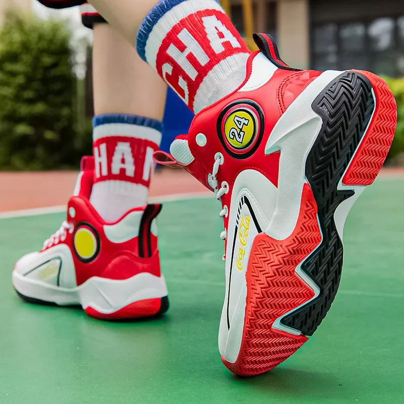 Wooden Rabbit Abrasion Resistant High Top Children's Basketball Shoes Kids'-16