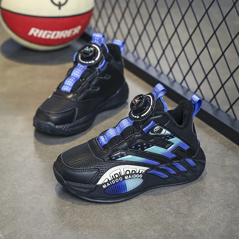 Wooden Rabbit Slip Resistant Thermal High Top Children's Basketball Shoes Kids'-10