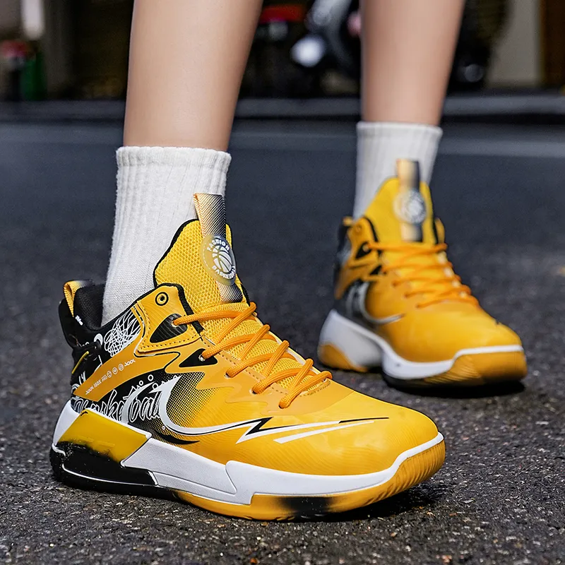 Wooden Rabbit Children's Basketball Shoes Teenagers-4
