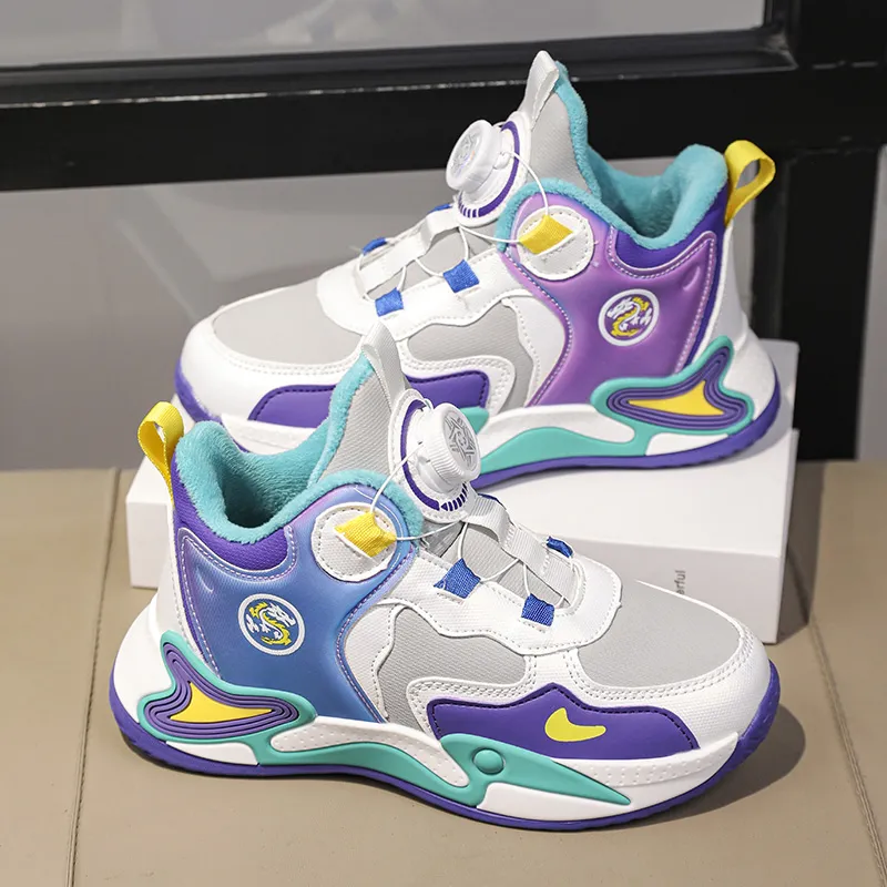Wooden Rabbit Slip Resistant Thermal Abrasion Resistant High Top Children's Basketball Shoes Kids'-16