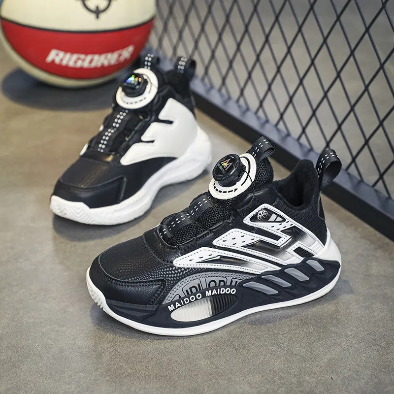 Wooden Rabbit Slip Resistant Thermal High Top Children's Basketball Shoes Kids'-4