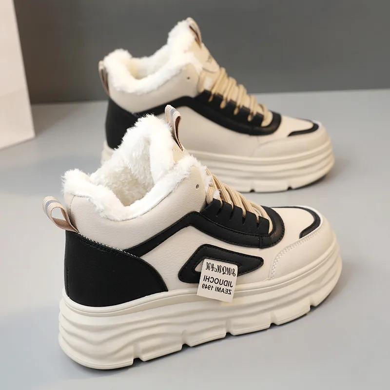 Wooden Rabbit Height Increasing High Top Kids' Skateboarding Shoes Teenagers-1