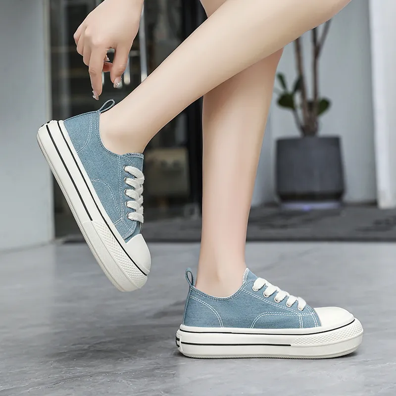 Wooden Rabbit Height Increasing Kids Canvas Shoes Teenagers-16