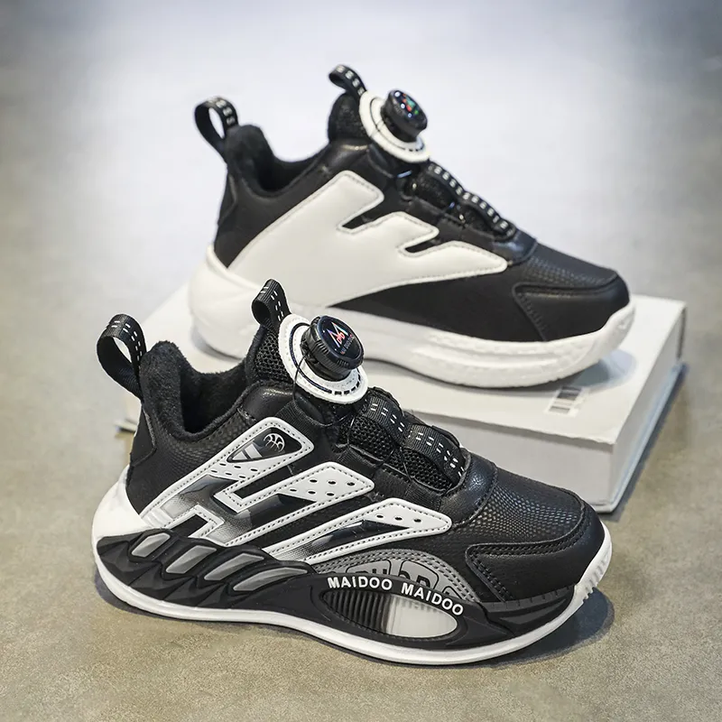 Wooden Rabbit Slip Resistant Thermal High Top Children's Basketball Shoes Kids'-3