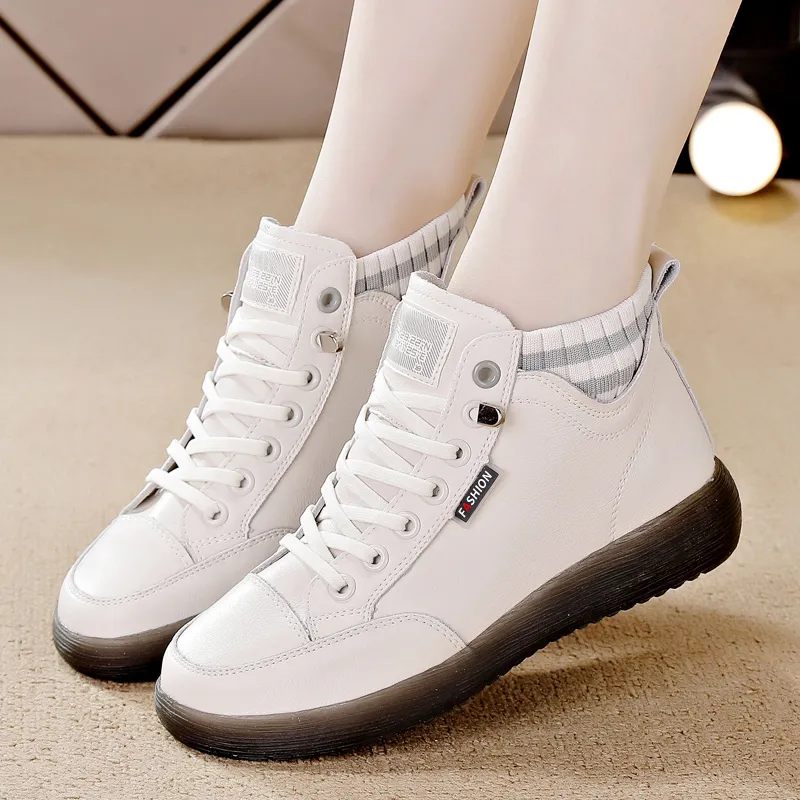 Wooden Rabbit Slip Resistant Kids' Skateboarding Shoes Beige Gray Teenagers-3