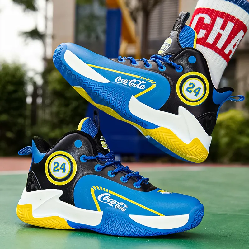 Wooden Rabbit Abrasion Resistant High Top Children's Basketball Shoes Kids'-1
