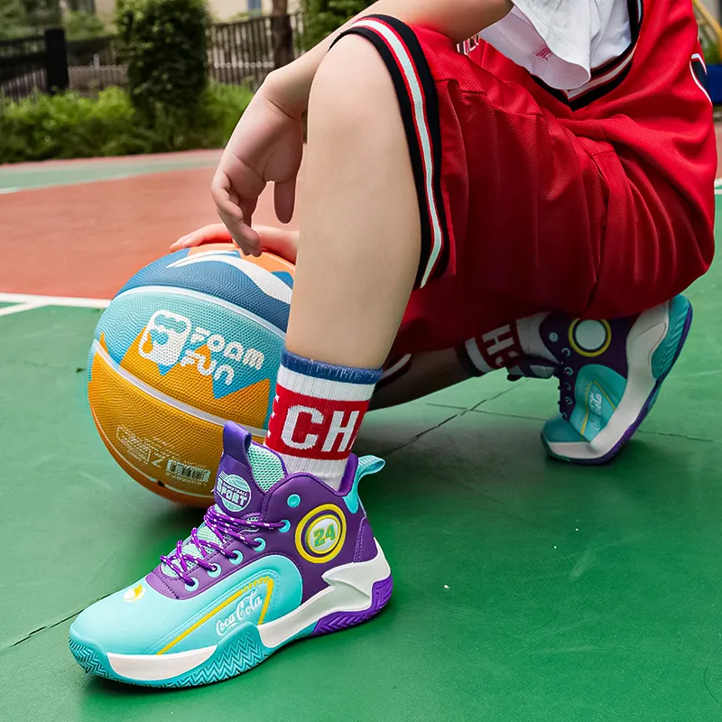 Wooden Rabbit Children's Basketball Shoes Kids'-5
