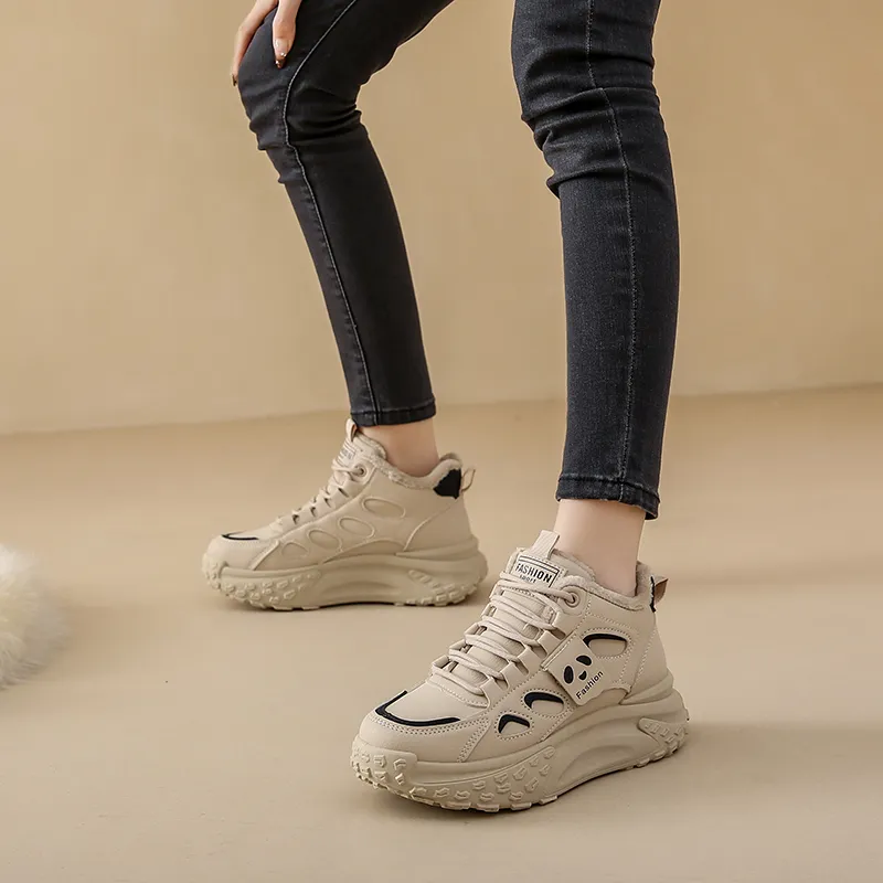 Wooden Rabbit High Top Kids Lifestyle Shoes Teenagers-11