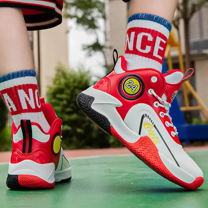 Wooden Rabbit Abrasion Resistant High Top Children's Basketball Shoes Kids'-14