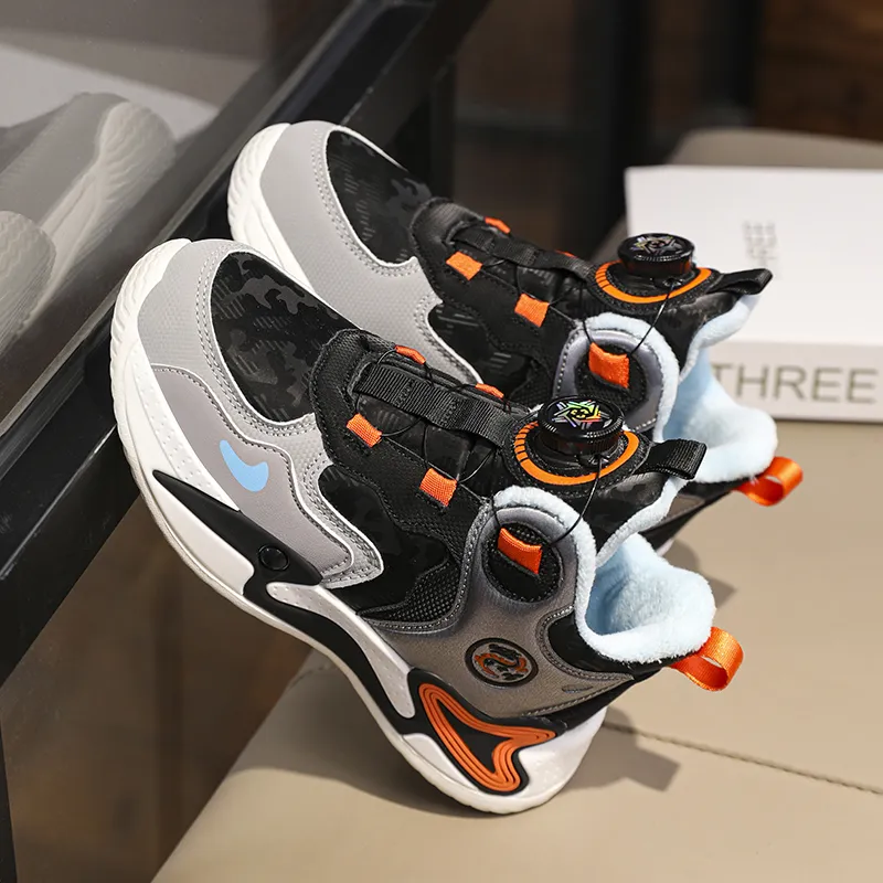 Wooden Rabbit Slip Resistant Thermal Abrasion Resistant High Top Children's Basketball Shoes Kids'-1