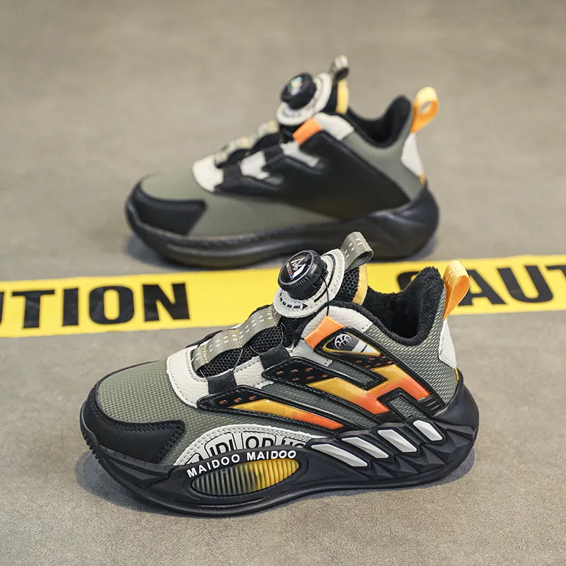 Wooden Rabbit Slip Resistant Thermal High Top Children's Basketball Shoes Kids'-16