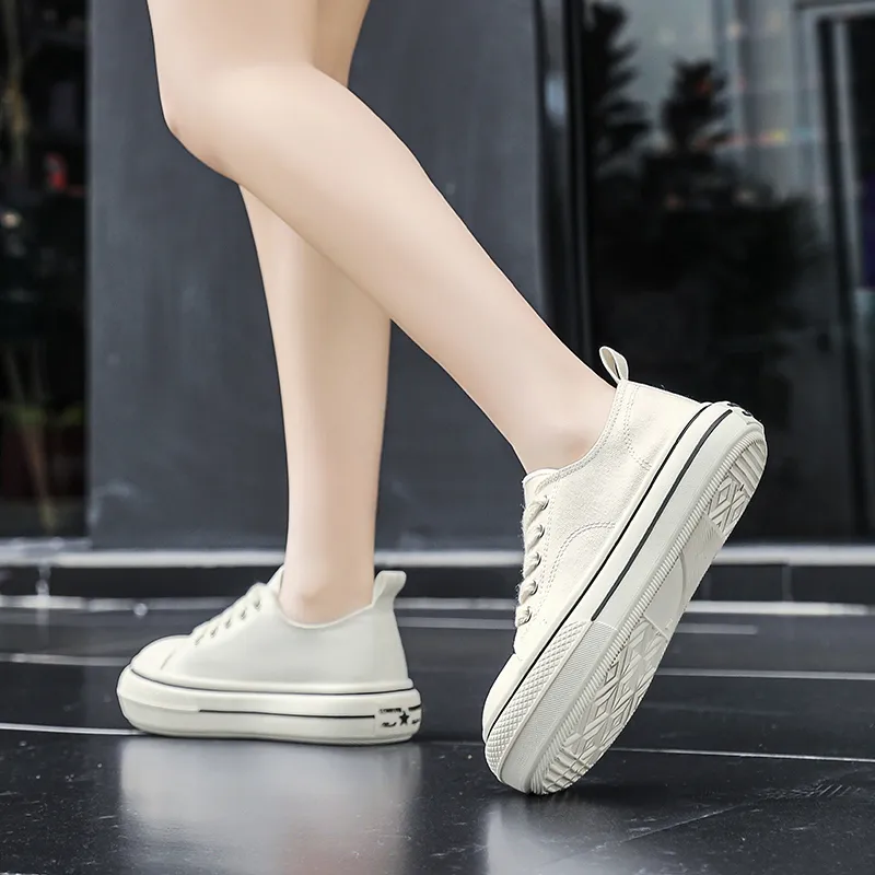 Wooden Rabbit Height Increasing Kids Canvas Shoes Teenagers-11