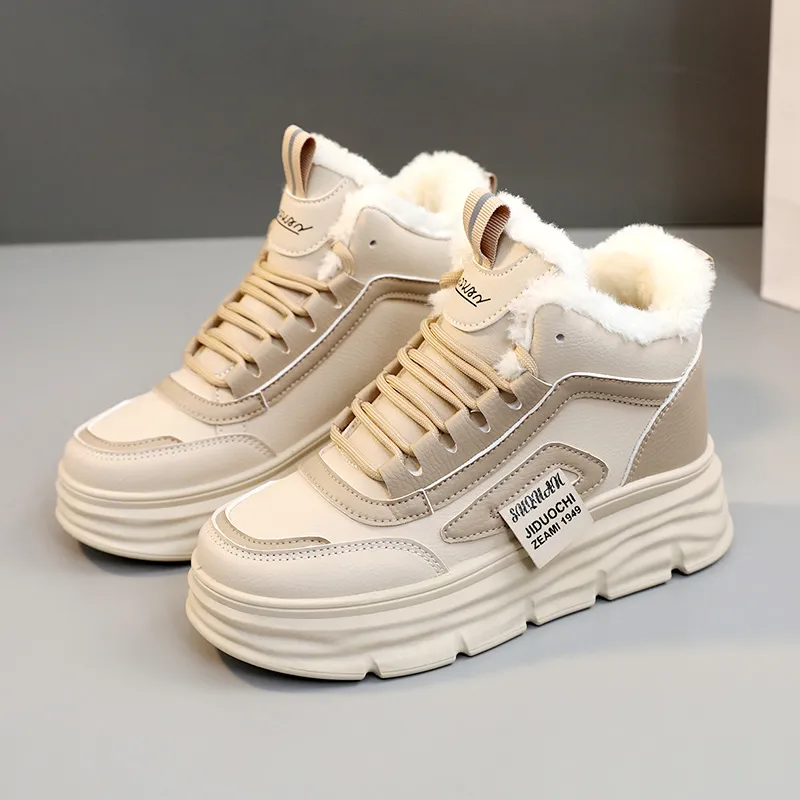 Wooden Rabbit Height Increasing High Top Kids' Skateboarding Shoes Teenagers-12