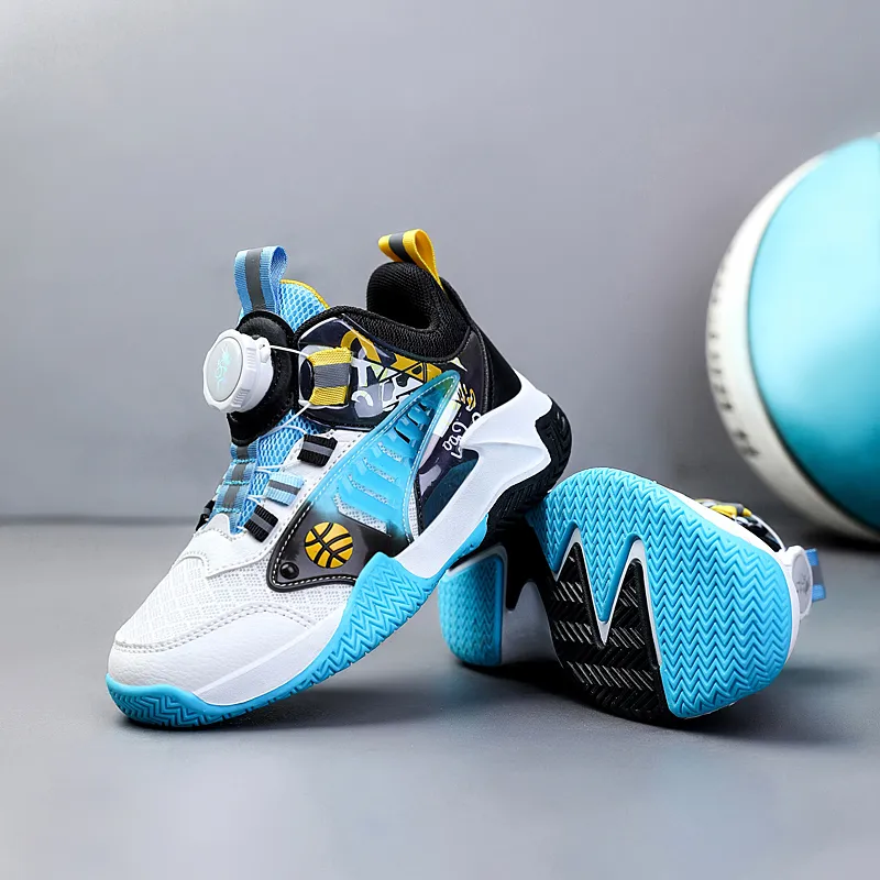 Wooden Rabbit Children's Basketball Shoes Kids'-5