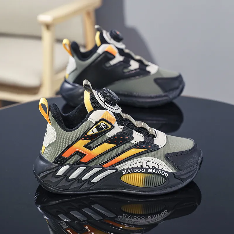 Wooden Rabbit Slip Resistant Thermal High Top Children's Basketball Shoes Kids'-14