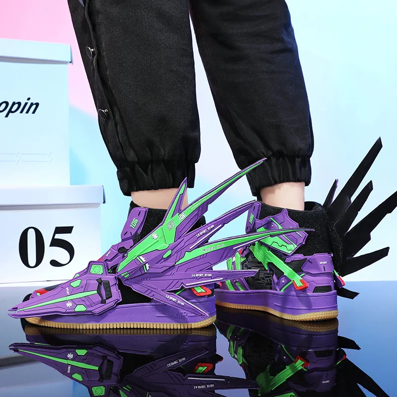 Kuding Anti-Slip Wear-Resistant High-Top Skateboard Shoes Unisex-14