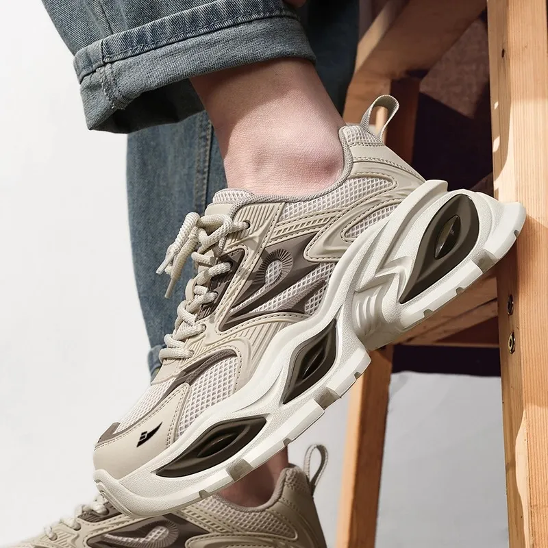 Kuding Slip Resistant, Abrasion Resistant, Breathable Low Top Chunky Sneakers Men's-5