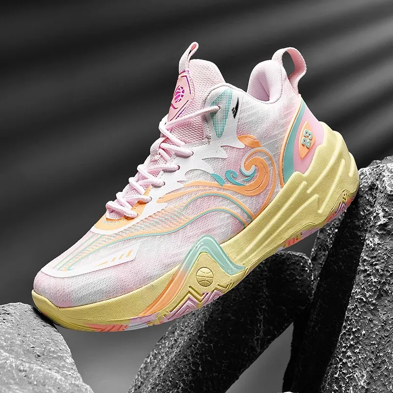 Kuding Cushioning Abrasion Resistant Breathable Low Top Basketball Shoes Unisex-2