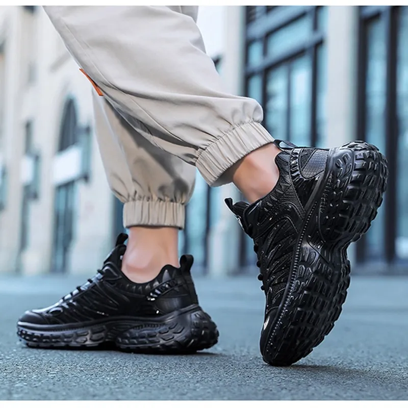 Kuding Anti Slip And Wear Resistant Height Increasing Low Top Chunky Sneakers Unisex-7