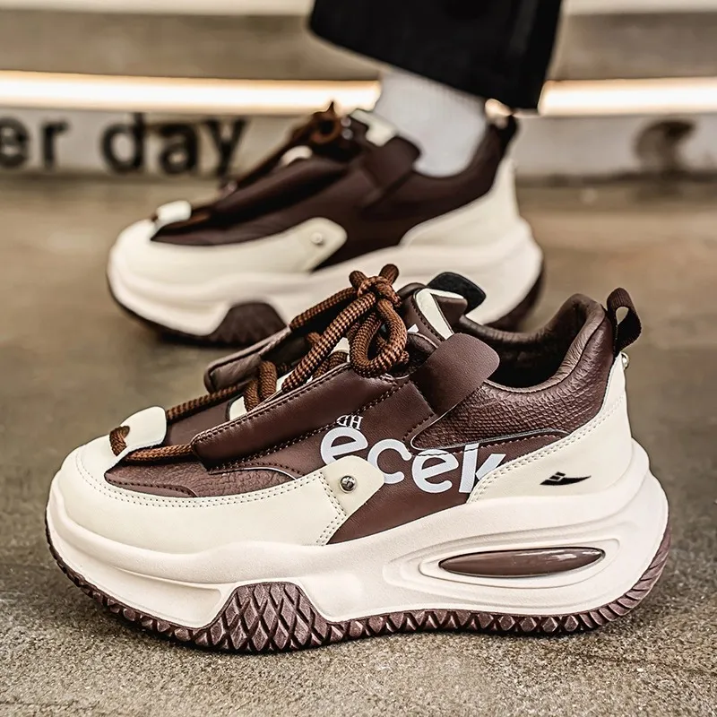 Kuding Versatile Fashion Sports Cushioning Wear Resistant Low Top Chunky Sneakers Men's-6