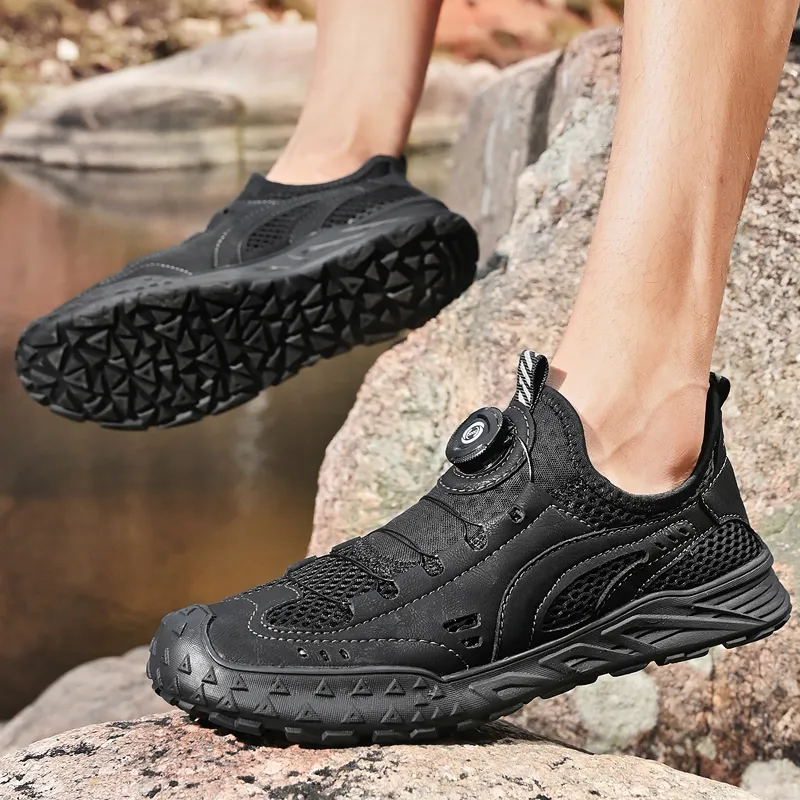 Kuding Breathable Quick Dry Grip Low-Top Hiking/Trekking Shoes Men's-4