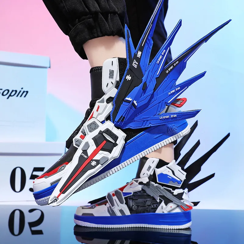 Kuding Anti-Slip Wear-Resistant High-Top Skateboard Shoes Unisex-4