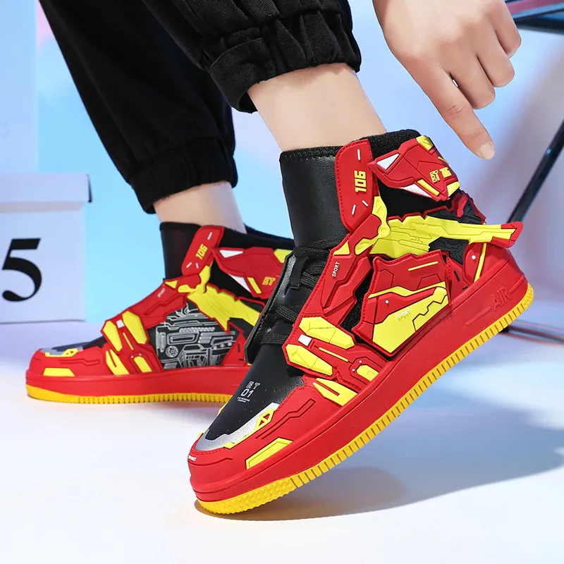 Kuding Anti-Slip Wear-Resistant High-Top Skateboard Shoes Unisex-25