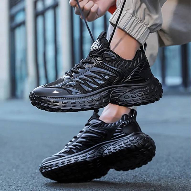 Kuding Anti Slip And Wear Resistant Height Increasing Low Top Chunky Sneakers Unisex-6